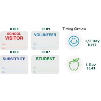 School Security Badges 1 Day - 1,000 pack